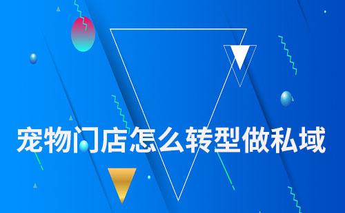 宠物门店怎么转型做私域